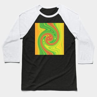 Vibrant Hurricane Swirls Baseball T-Shirt